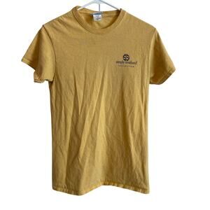 Simply Southern Women's Size Small Yellow SS T-Shirt Southern Tie that Binds Us‎